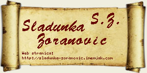 Sladunka Zoranović vizit kartica